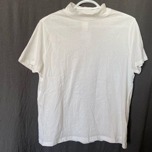 White Mock Neck Tee